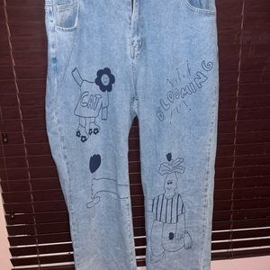Plus size womens straight leg jean